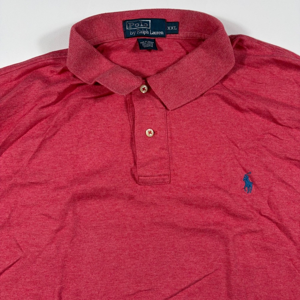 Polo Ralph Lauren Polo Shirt Mens 2XL‎ Short Sleeve Cotton Heather Red